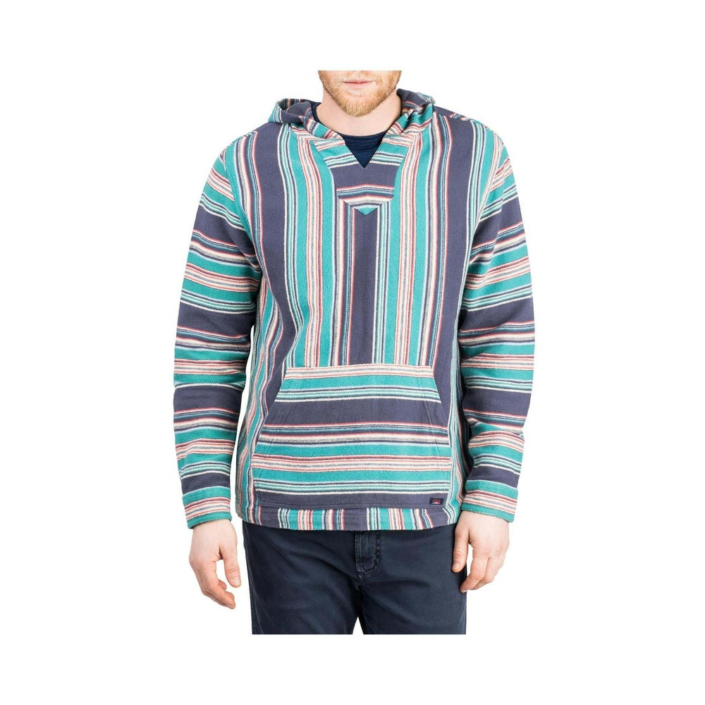 Faherty Baja Hoodie Men Large Multi Color Stripe Woven Cotton Pullover